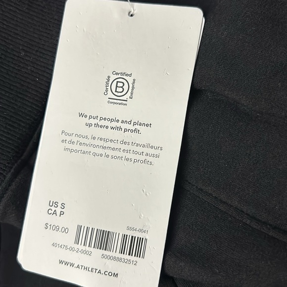 New Athleta Retroplush Straight Leg Pants Basic Black SZ Small - Picture 6 of 7